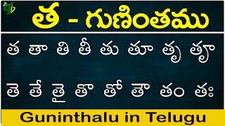 త గుణింతం | Tha gunintham | How to write Telugu guninthalu | Telugu varnamala Guninthamulu