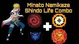 (Minakaze + Narumaki 6 Path + Getsuga + Magma Spirit Bomb) Minato Namikaze Shindo Life Combo