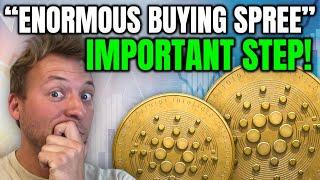 CARDANO ADA - WITNESSING "ENORMOUS BUYING SPREE"!! THIS IS IMPORTANT!