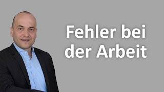 Fehler bei der Arbeit - Kündigung?