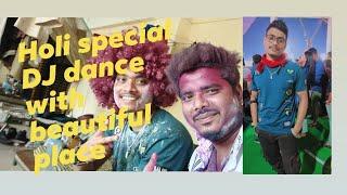 Holi DJ sound 2023 || public  Dance || Guwahati || Fancy Bazar ||  beautiful place || Assam || India