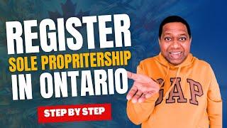How To Register Sole Proprietorship in Ontario