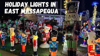 Beautiful holiday decorations at homes in East Massapequa NY