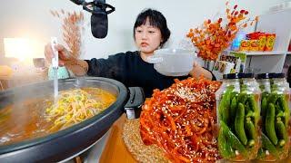 (cookbang) Making husbands fav Banchan ( Korean side dishes) + clam bean sprout soup