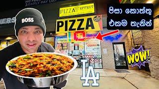  Koththu & Pizza USA | ඇමරිකාවෙ අලුත්ම කොත්‍තු  Spot එක Pizza Effect | LA 