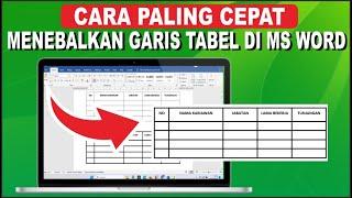 Cara Menebalkan Garis Tabel Di Microsoft Word | Mempertebal Tabel Ms Word