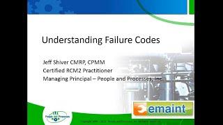 eMaint Best Practices Webinar: Understanding Failure Codes