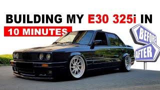 Building an E30 325i mtech2 in 10 Minutes! + Transformation