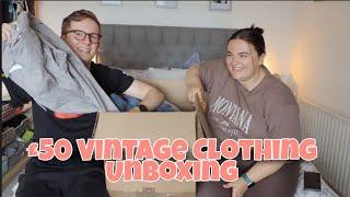 £50 Vintage Clothing Mystery Unboxing! - Cheapest Wholesale in UK?!