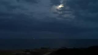 Liszt - Consolation No. 3 with ocean and wind sounds under a moonlight