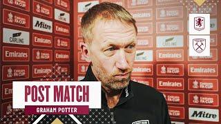 "I Saw Great Attitude" | Aston Villa 2-1 West Ham | Graham Potter | Post Match Reaction