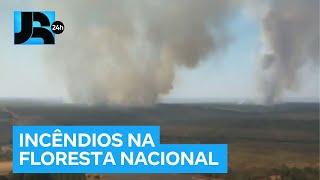 Incêndios atingem Floresta Nacional e provocam fumaça em Brasília (DF)