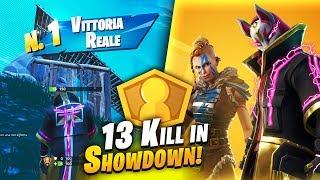 13 KILL WIN nello SHOWDOWN! Fortnite Battle Royale ITA!