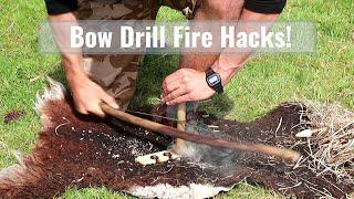 Bow Drill Friction Fire Hacks - Tips and Tricks - Primitive fire, Bushcraft and Survival