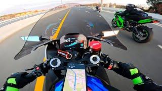 IT FINALLY HAPPENED! Racing my S1000RR vs my Ninja ZX10R BMW vs Kawi BATTLE!!