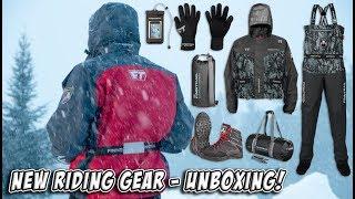 Unboxing Our Awesome New Finntrail Waterproof Riding Gear! Hip Waders, Jackets, Gloves and more!