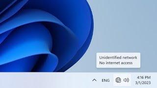 How to Fix " Unidentified network " on Windows 11