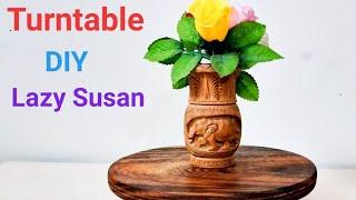 Wooden Lazy Susan | How to make a motorized Turntable | DIY community