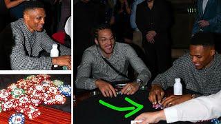 Russell Westbrook PLAYING POKER with Denver Nuggets team EXCEPT Nikola Jokic at Dreams Gala night...