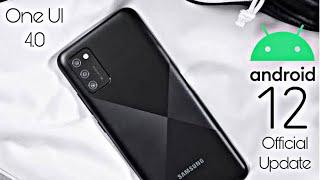 Samsung Galaxy A02s Android 12 ONE UI 4.0 Update