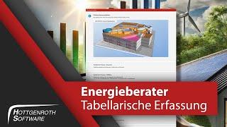 Energieberater | Tabellarische Erfassung