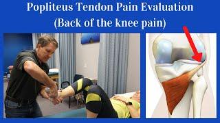 Popliteus Tendon Evaluation [Back of the knee pain]