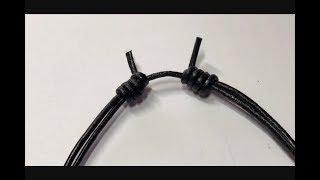 How to make a sliding knot necklace with double leather cords