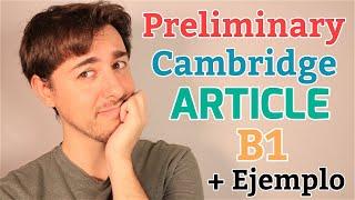 Cómo escribir un ARTICLE / ARTÍCULO | Writing Cambridge B1 Preliminary (PET)