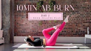 10MIN Hourglass Ab & Waist Pilates //  DAY 2 - 1 Week Pilates Challenge // madeleineabeid