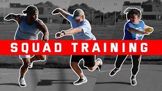 Throws Training with the Squad | Shot put & Discus Throw Session. HS, College, Pro