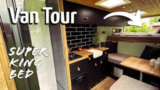 VAN TOUR | King Size Bed in VW Crafter Camper Van