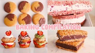 Baking Vlog w/ No Music, No Talking | Relaxing ASMR Aesthetic Dessert Recipe Video Compilation