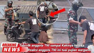 Preman Apes Senggol Motor anggota TNI, Di Kasih Bog3m