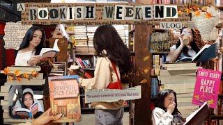 spend a bookish weekend with me ️ (roadtrip, book shopping, reading vlog, fall reads)