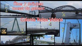 Köln / Cologne Alle Sieben Kölner Brücken zu Fuß überquert 4K-Walk Germany like Peter Maffay