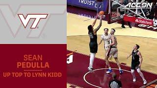 Virginia Tech's Sean Pedulla Goes Up Top To Lynn Kidd For The Dunk