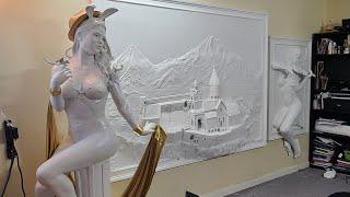 AMAZING art sculpture.  how to do natural Sized STATUE