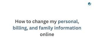 How to change information on the JCC online platform