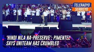 'Hindi nila na-preserve': Pimentel says UniTeam has crumbled | TeleRadyo Serbisyo