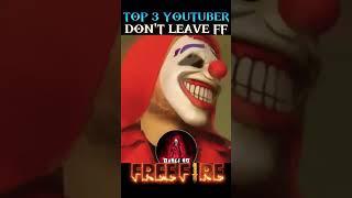 Top _3_ youtuber don't leave in _free fire_ #freefire #dasegamer #shortvideos #HP GAMING