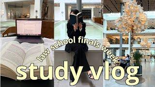 law school finals week  study vlog, q&a, productive days, exam prep, 6am morning runs, living alone