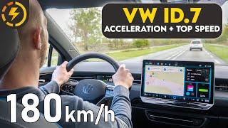 Volkswagen ID.7 Acceleration and Top Speed (Range) | Yes you can in! (In summer...)