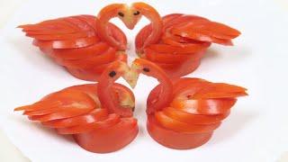 Tomato craft ideas | How to Make Tomato Birds | Salad decoration