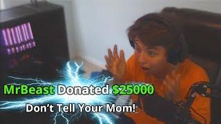 I Donated $25,000 To Random Kids Streaming Fortnite