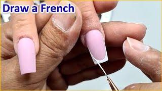 Cách vẽ French đuôi cao | Nguyễn Điệp Nails