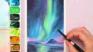 Paint With Me! Northern Lights in Watercolor