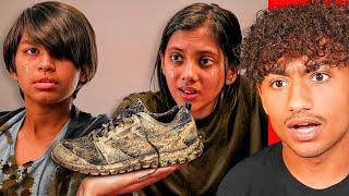 Poor Kids SHARE SHOES For SCHOOL!!