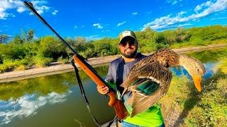 Caceria de PATOS con RIFLE de DIABOLOS || Caza y cocina: Pato al adobo