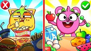 Healthy Food vs Junk Food Song  | Funny Kids Songs  And Nursery Rhymes by Baby Zoo