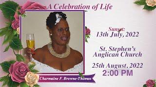 Home Going Service for the life of Charmaine F. Browne-Thomas